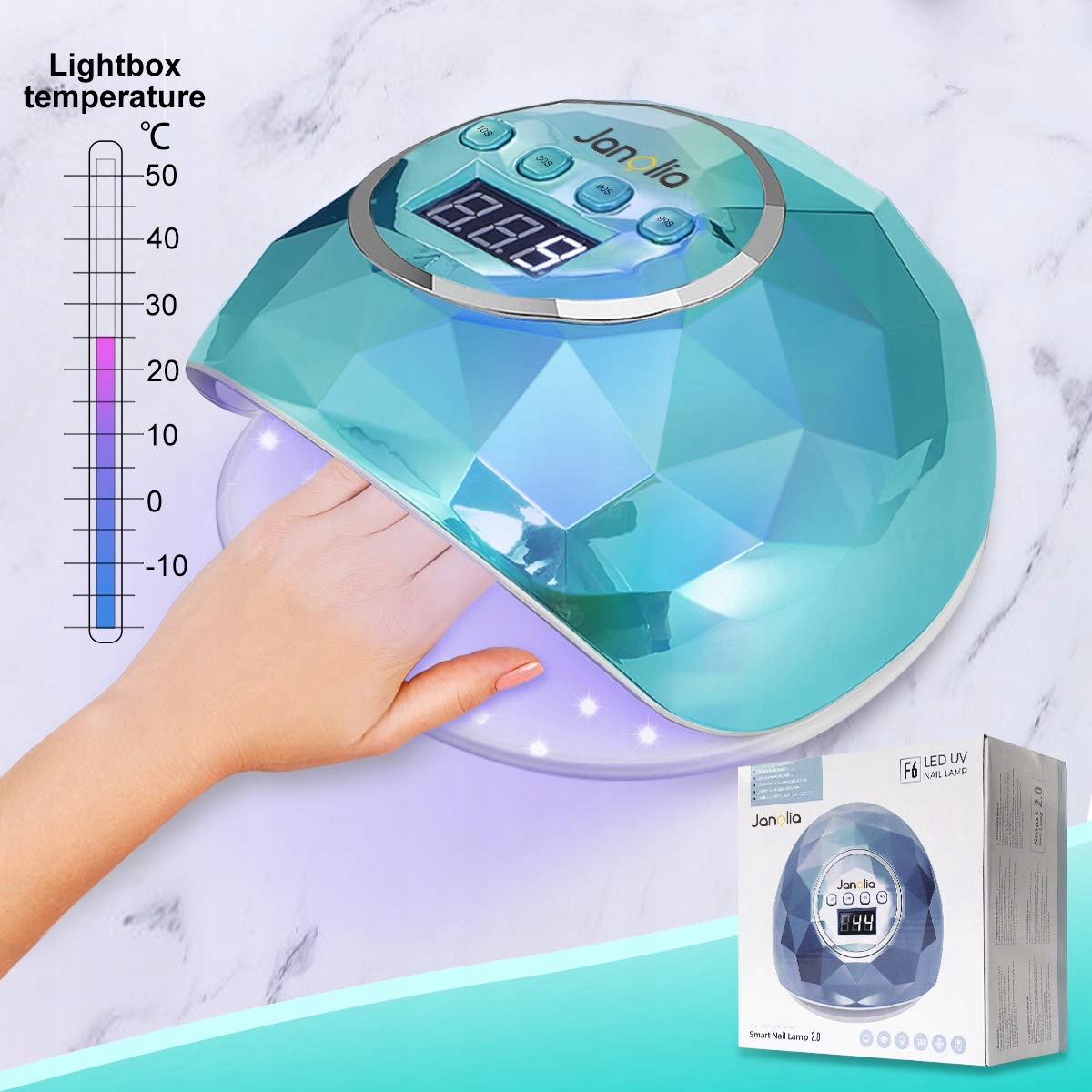 JANOLIA 86W UV LED Nail Lamp with Sensor & Overheat Protection — miniatura 6