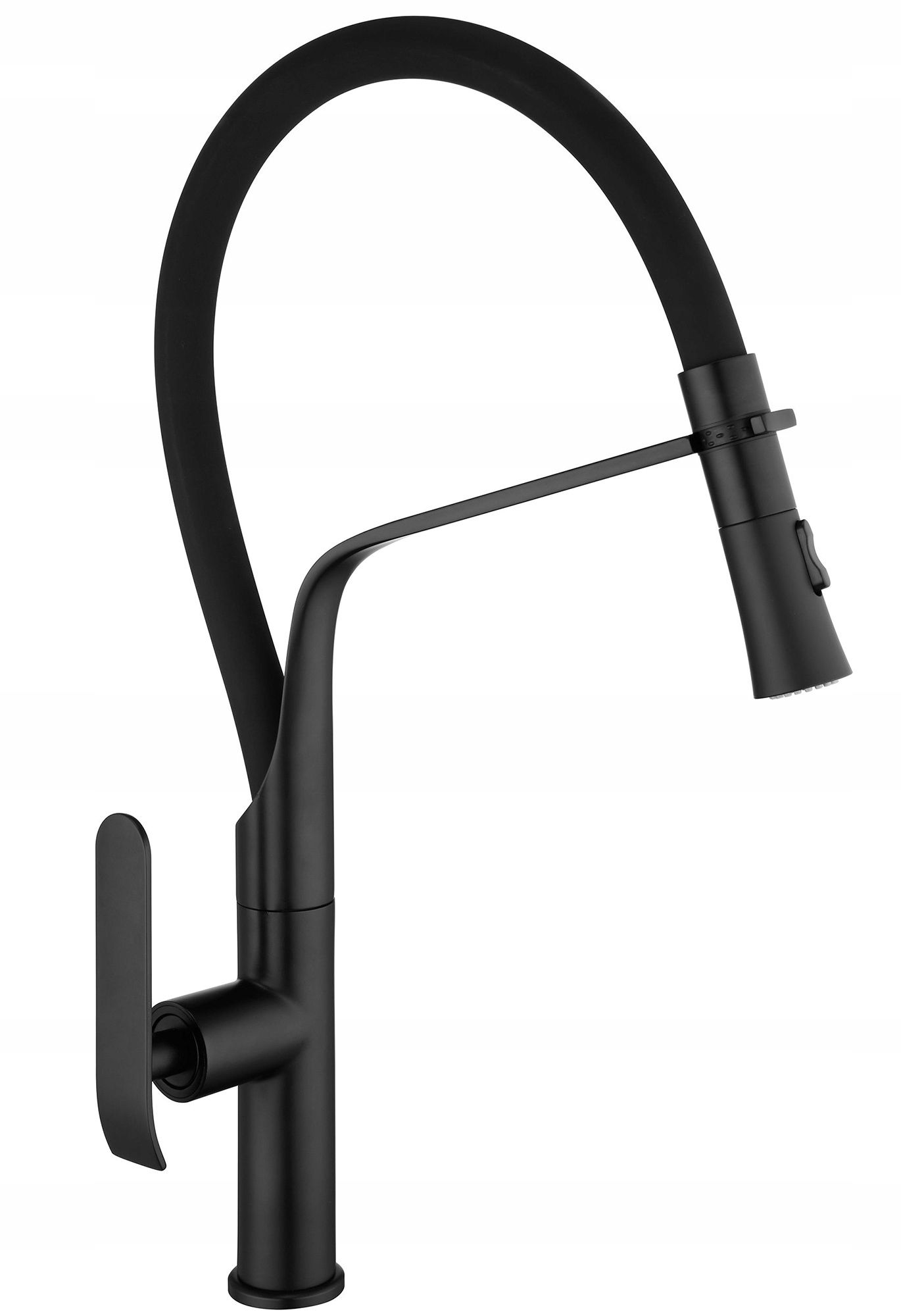 Bateria Castor czarna mat kuchenna elastyczna wylewka Rea