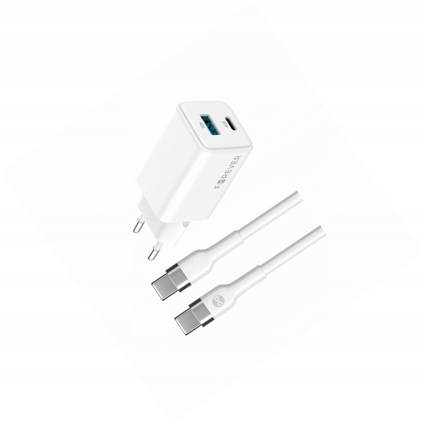 Szybka ładowarka GaN 45W 2 wejścia z długim kablem 2m do Honor 7A