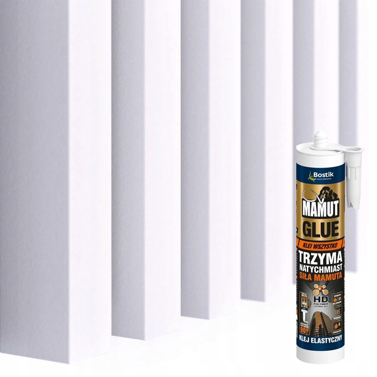 Nábytkový Profil Lamele bílý mat 10 Ks lepidlo