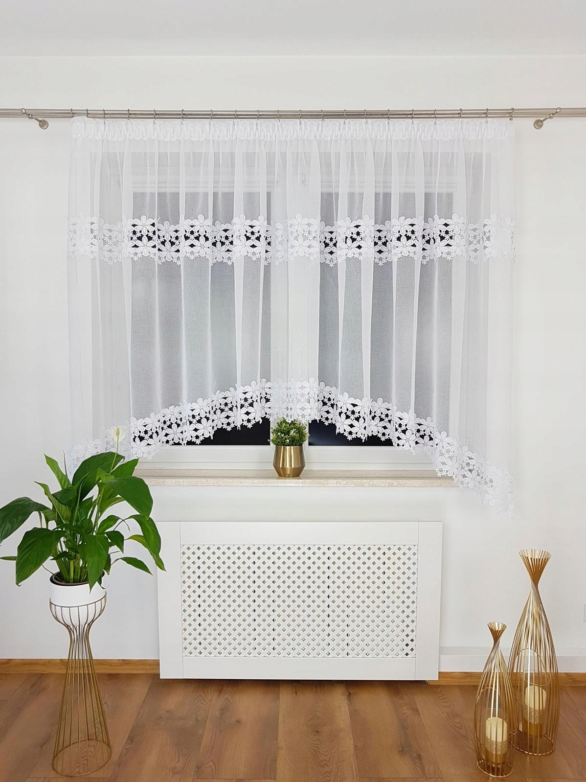 Firana Gotowa Sable Podwójna Gipiura 400X160 Do Salonu Kuchni Pokoju