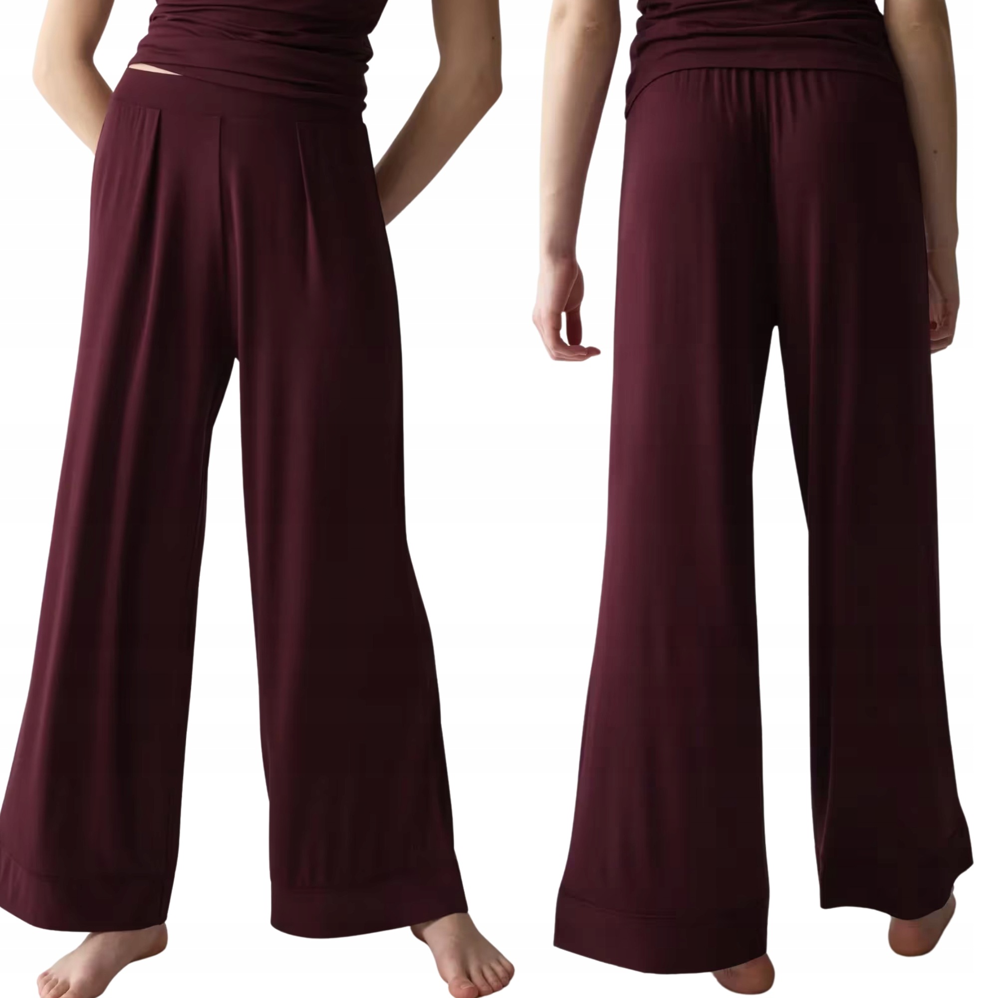 Dlouhé pohodlné volné kalhoty Triumph Amourette Trousers 01 vínové 40