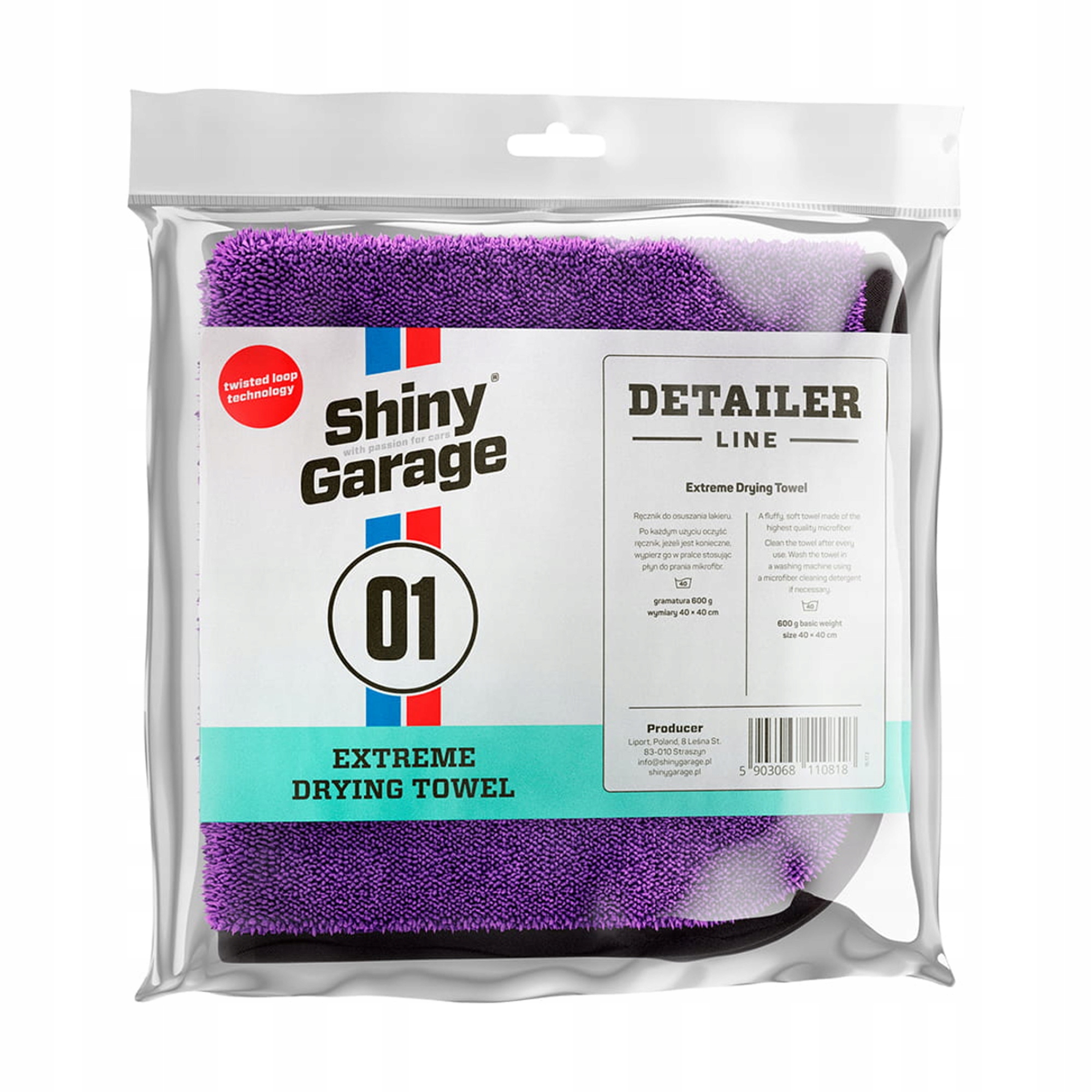 

Shiny Garage Extreme Drying Towel 40x40cm Ręcznik