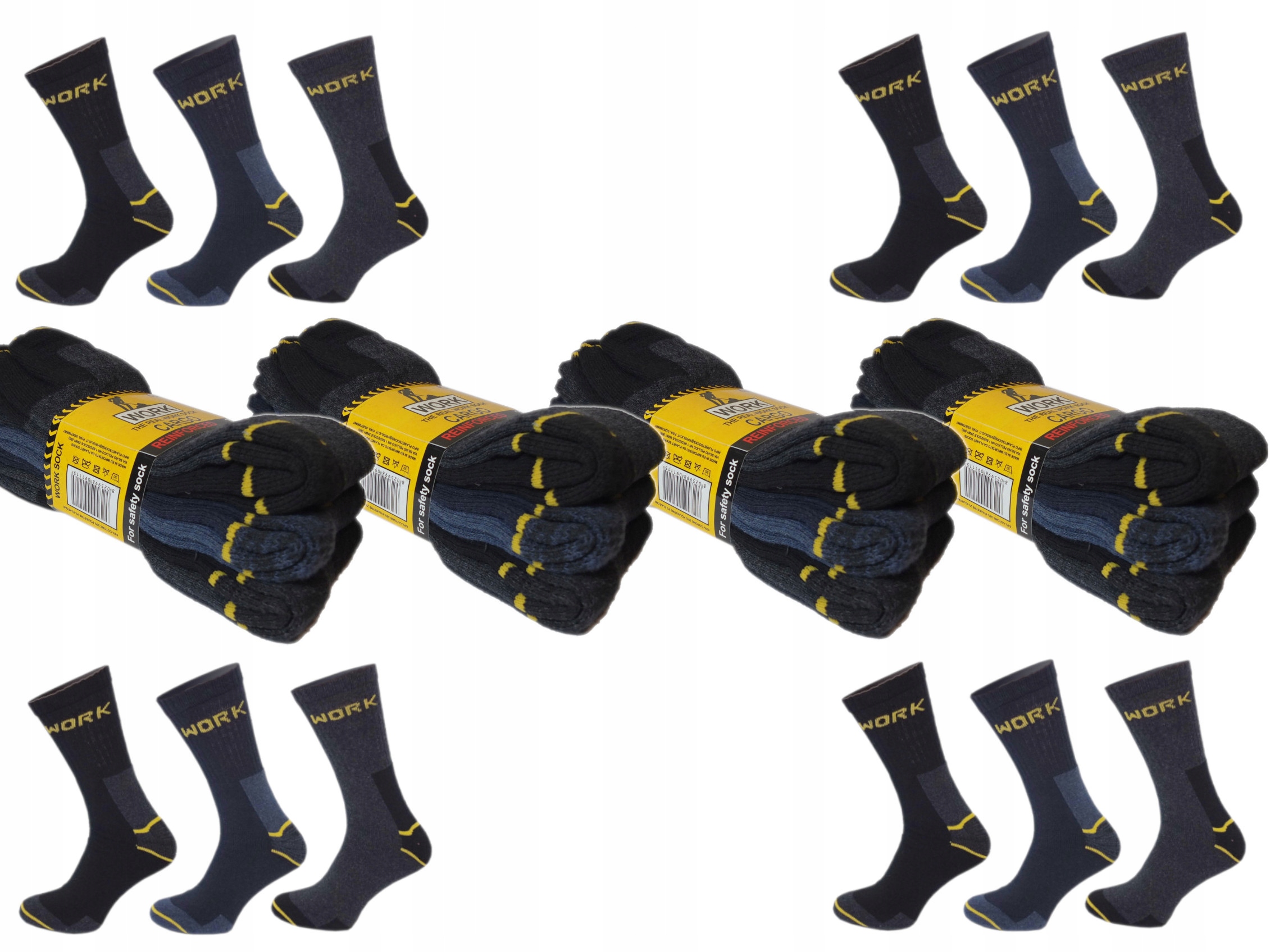 

12x par Work skarpety robocze Mocne polskie 39-42