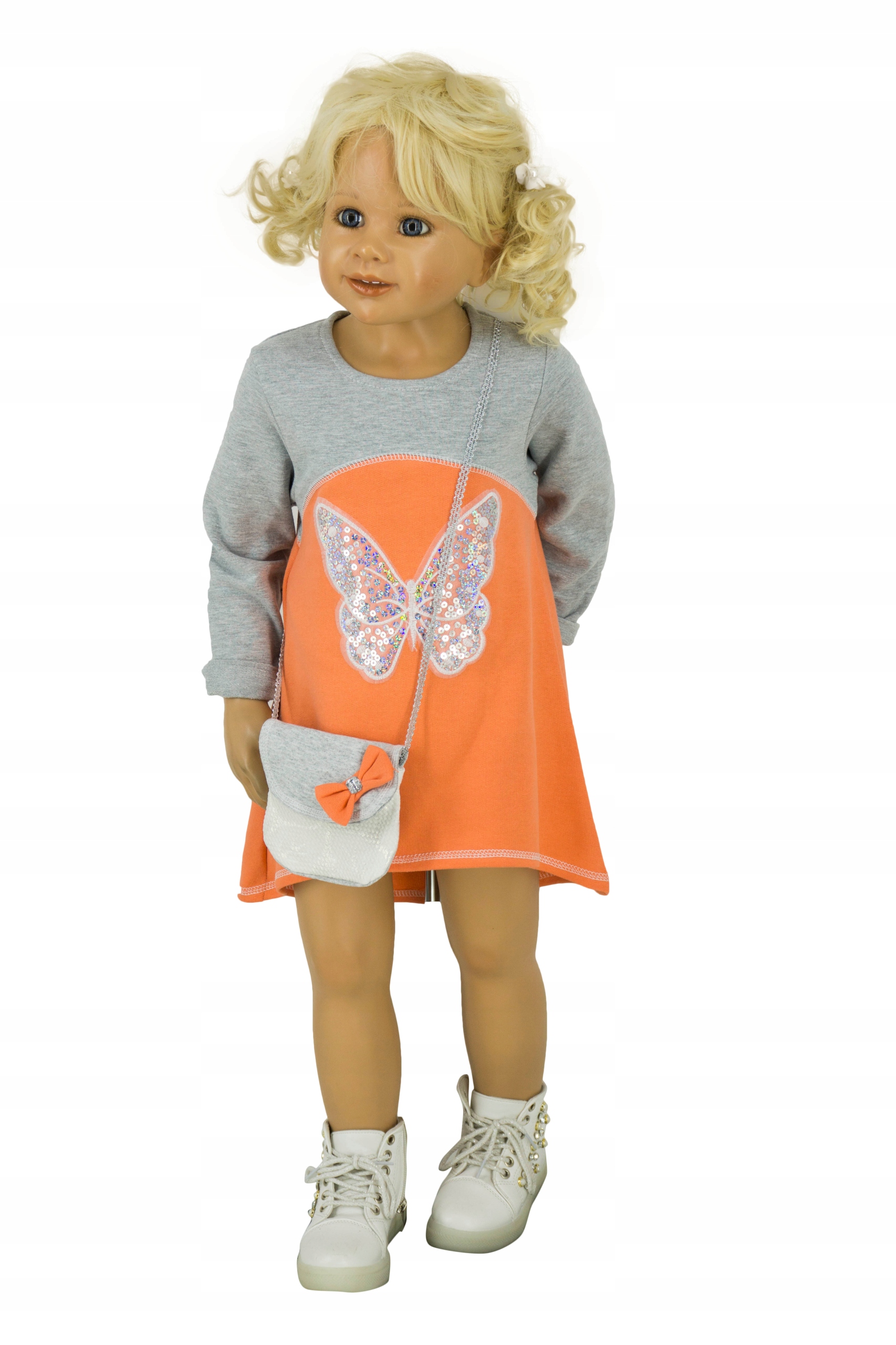 KD504 Sukienka tunika z torebką PL rozmiar 104 Wiek dziecka 3 lata +