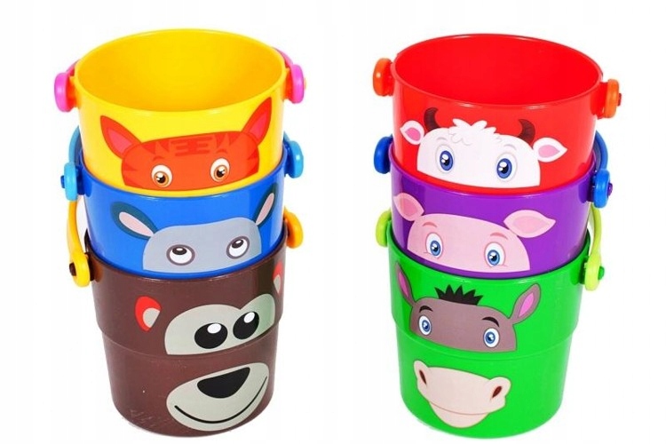 KUBECZKI WIADERKA DO KĄPIELI ZWIERZĄTKA 6 szt Płeć chłopcy dziewczynki