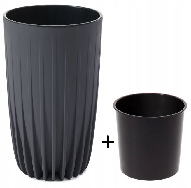 

Doniczka Mira wysoka eco recycled 25 cm Antracyt