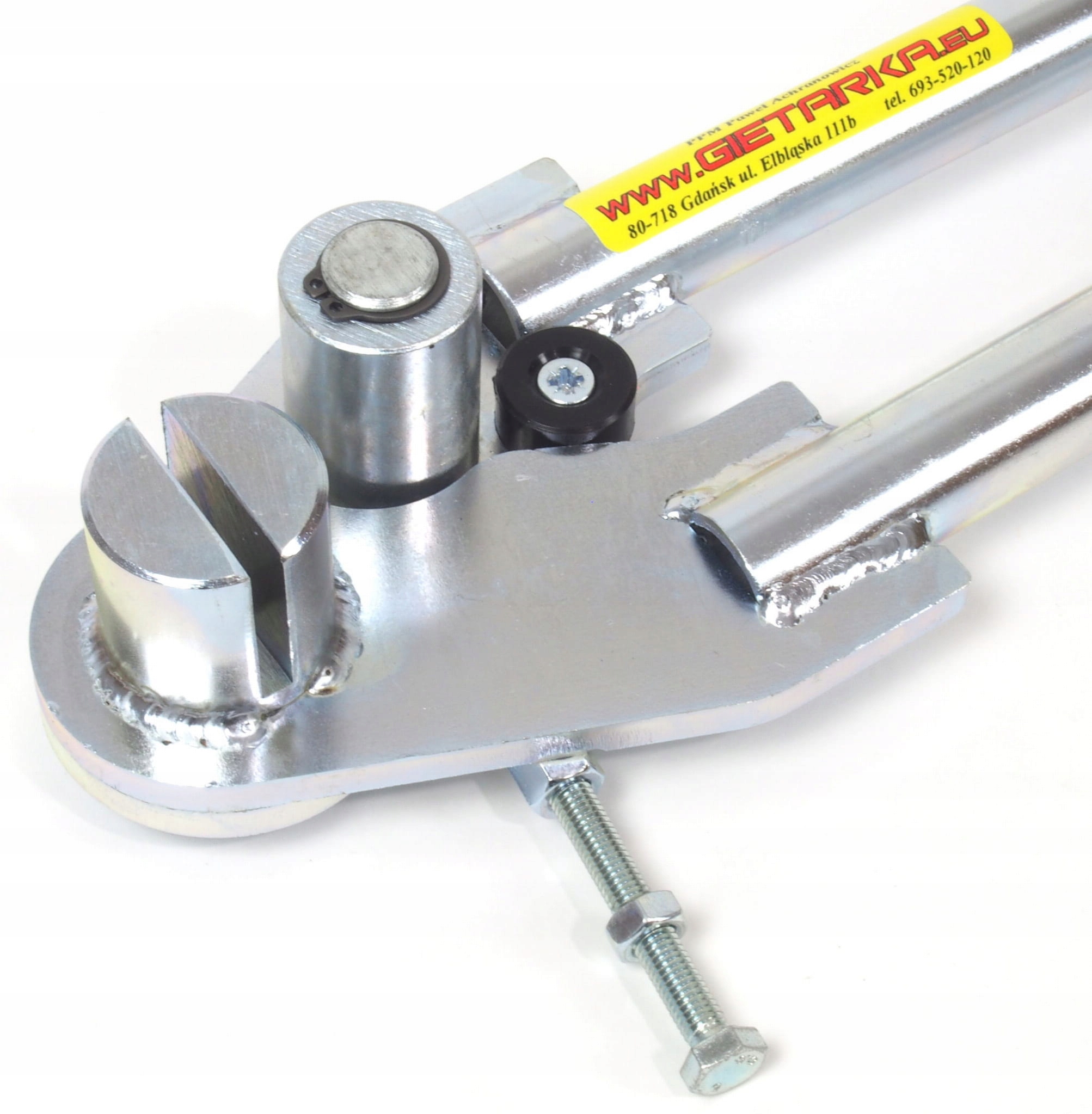 Giętarka do haków rynnowych, płaskowników bednarki