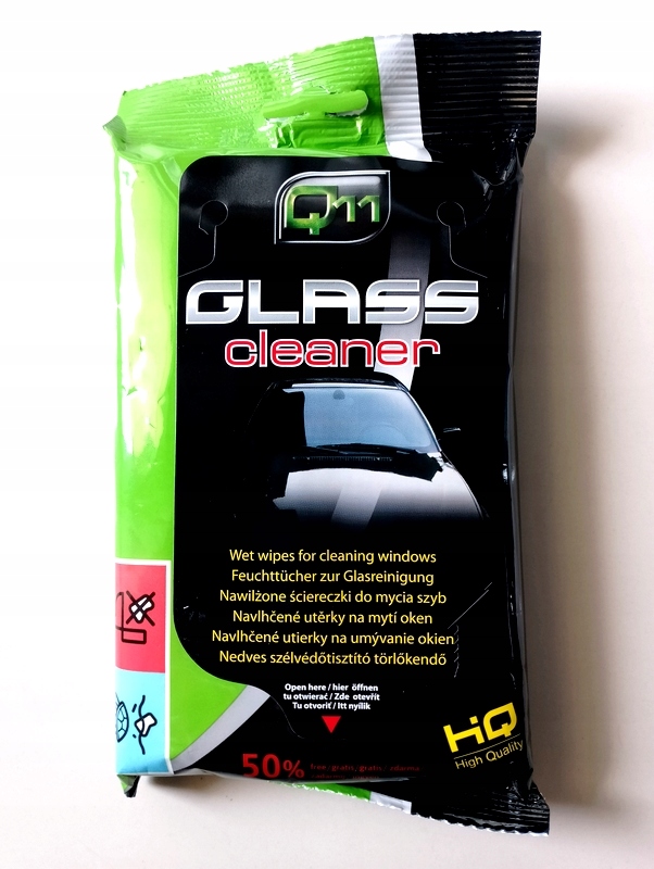 Mokre CHUSTECZKI ŚCIERECZKI DO czyszczenia okien SZYB do auta Q11 30 szt Stan opakowania oryginalne