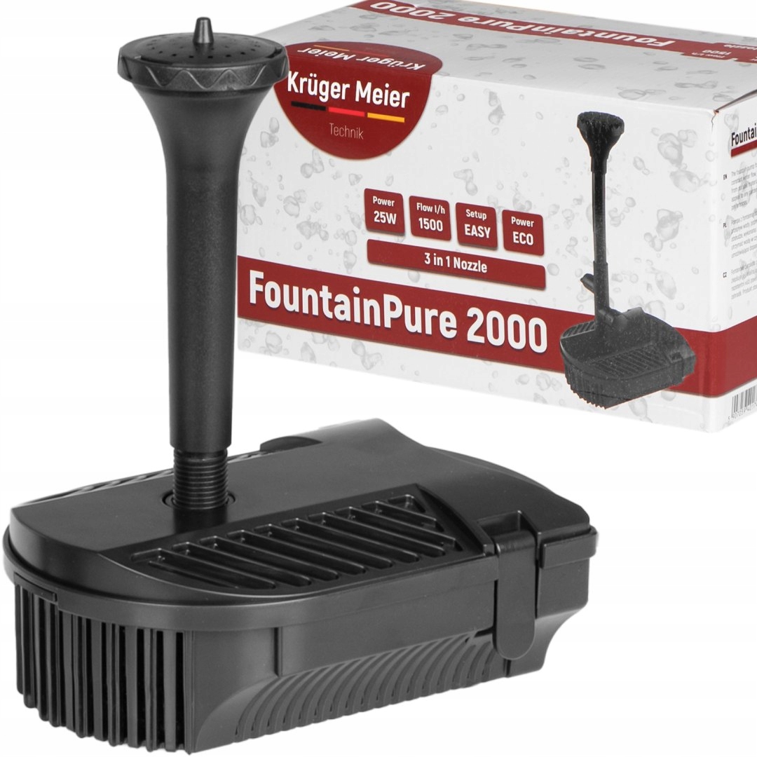 Kruger Meier FountainPure 2000 – fontána, filter a vodná pumpa do jazierka