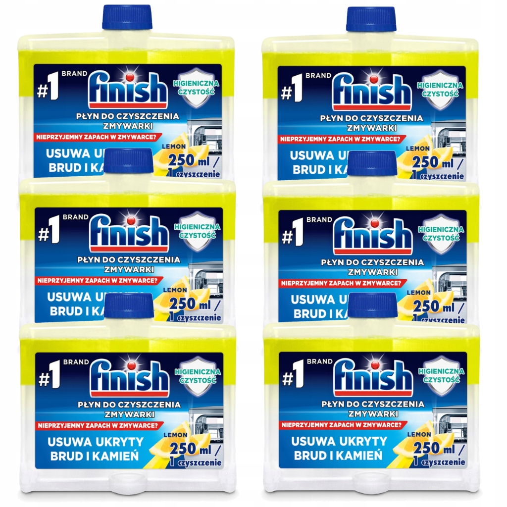 Levně Finish Sada Čisticí prostředek na myčku nádobí Vůně Citron 6 x 250 ml