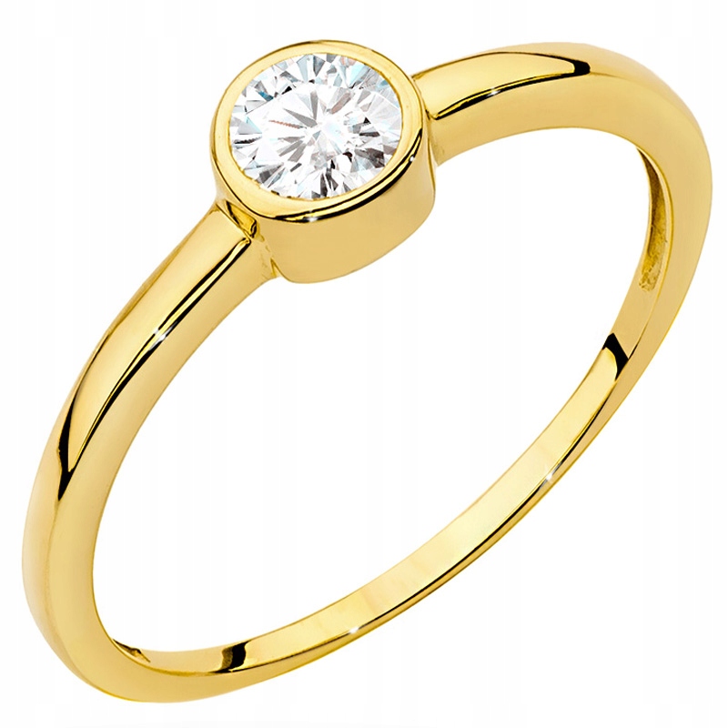 Zlatý Prstýnek pr. 585 s Briliantem 0,30 ct 14k