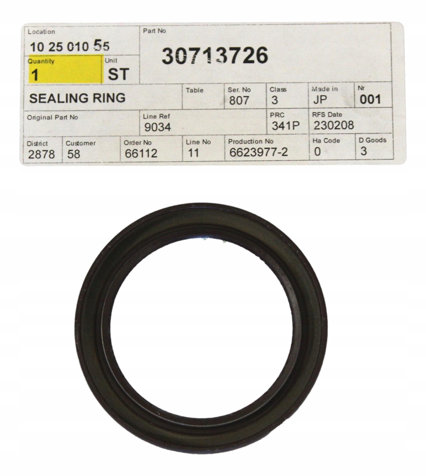 Volvo V40 V40CC těsnění hřídele převodovky automat 30713726