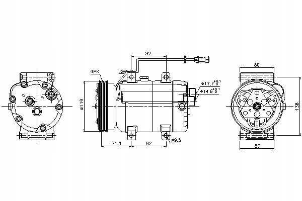 Kompresor Klimatizace Nissens 8D0260805 8D0260811