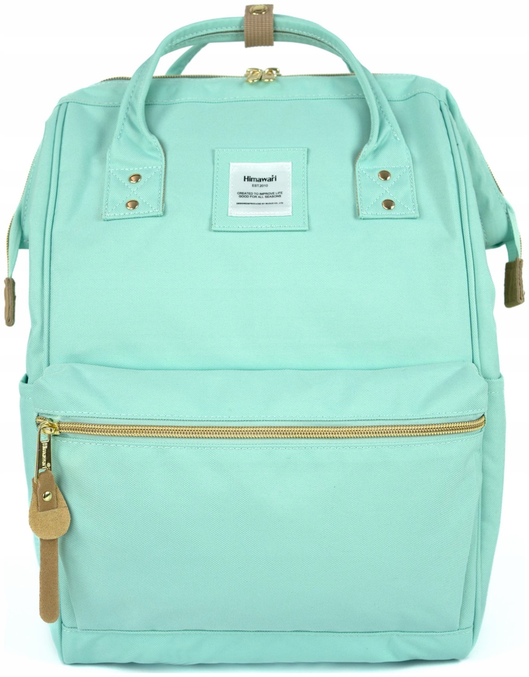 Batoh na notebook Himawari Classic prostorný, Usb do práce, tyrkysová barva