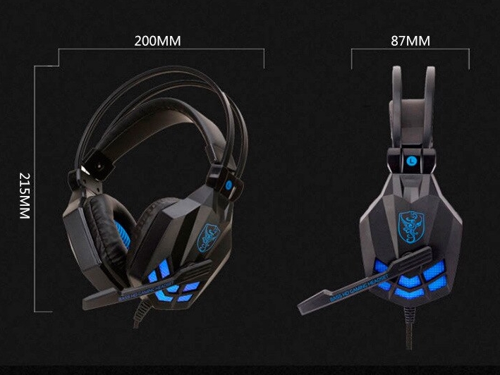 SŁUCHAWKI DLA GRACZY GAMINGOWE LED MIKROFON +COMBO Mikrofon tak