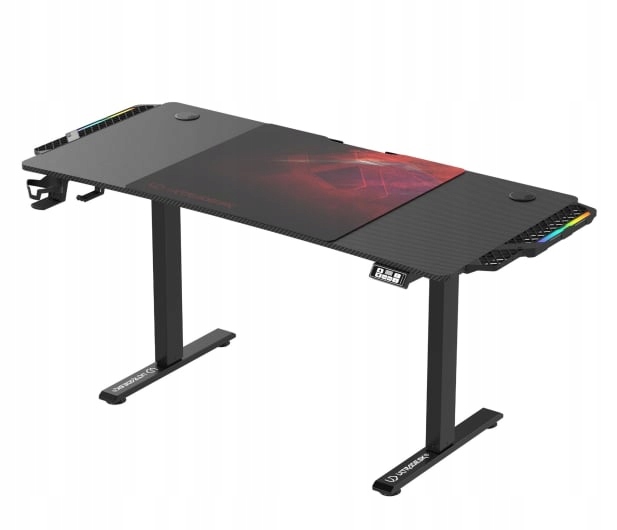 Ultradesk Level V2 Led Rgb (Czarno-Czerwone) (elektryczna regulacja)