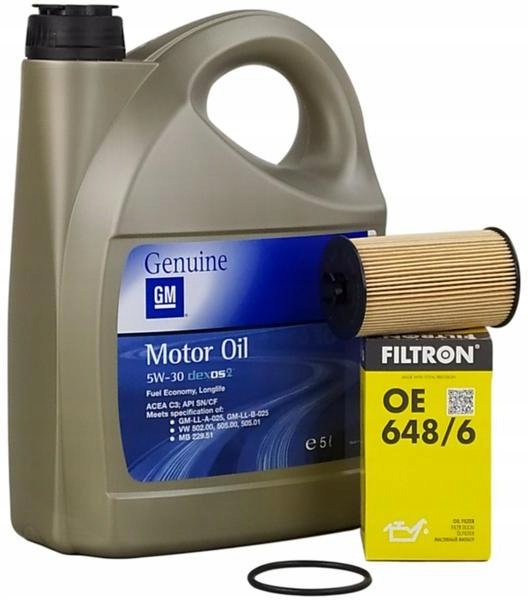 

Oe Opel Gm 5W30 DEXOS2 5L+FILTR Oleju OE648/6