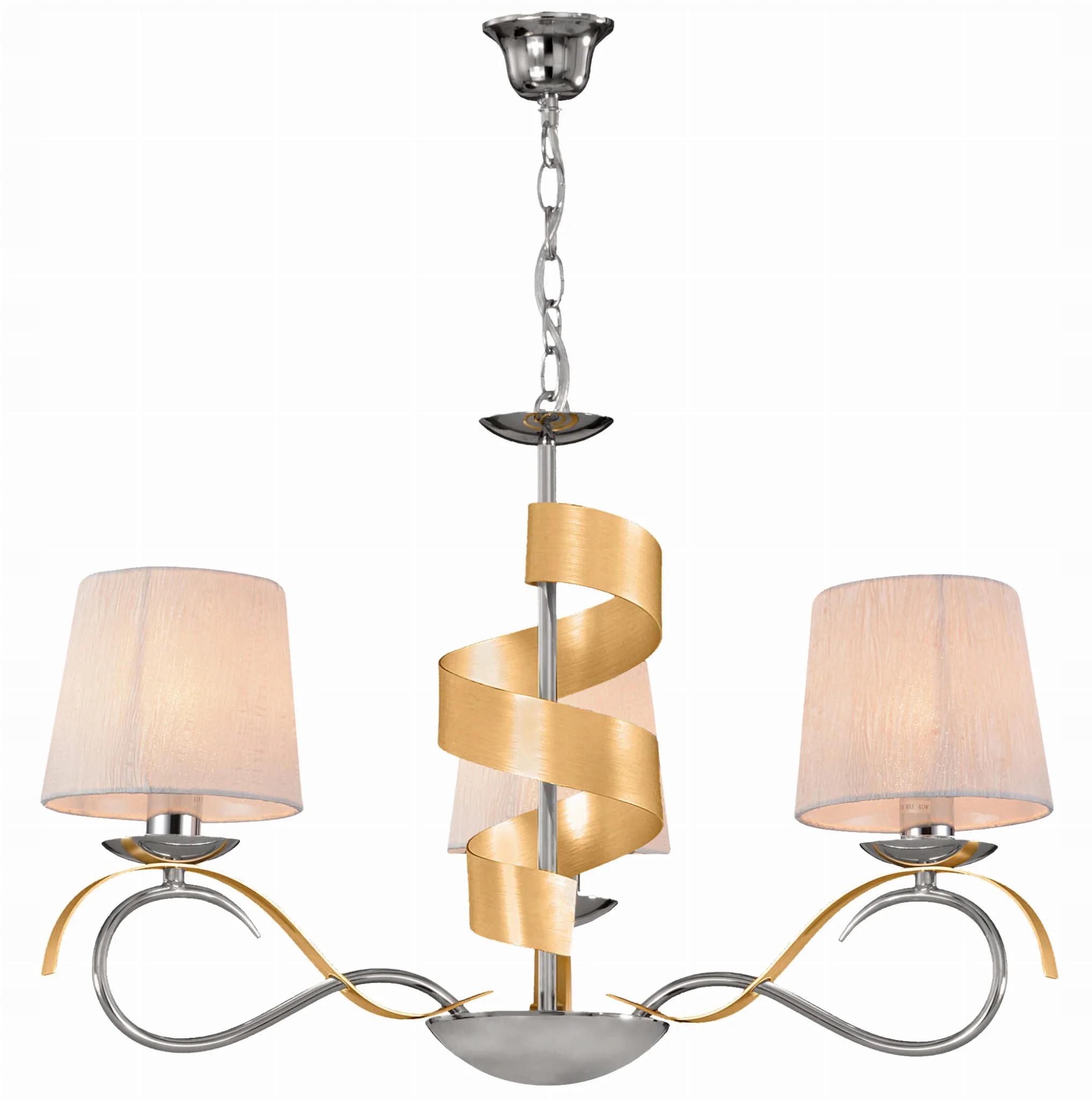 Závesná lusterová lampa Candellux Denis, chróm