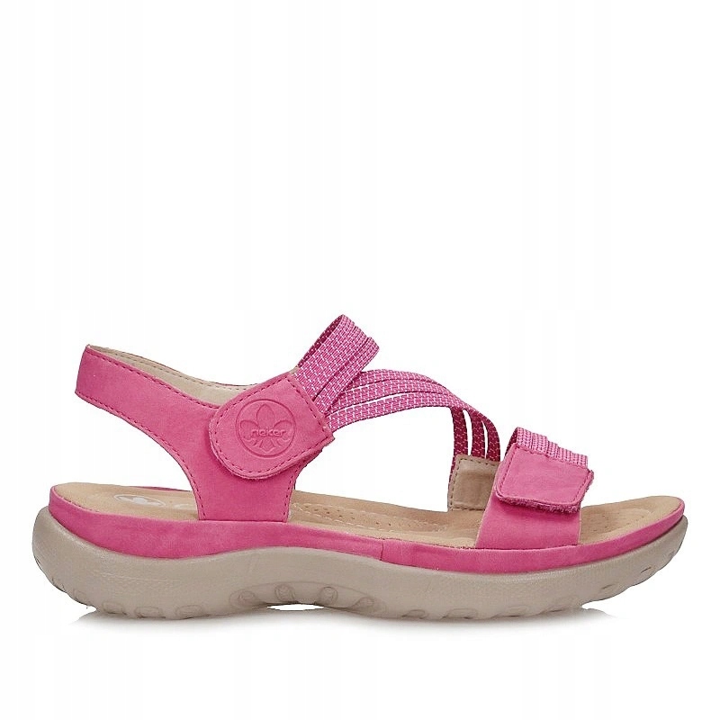 Dámské sandály Rieker 64870-31 pink růžové na suchý zip