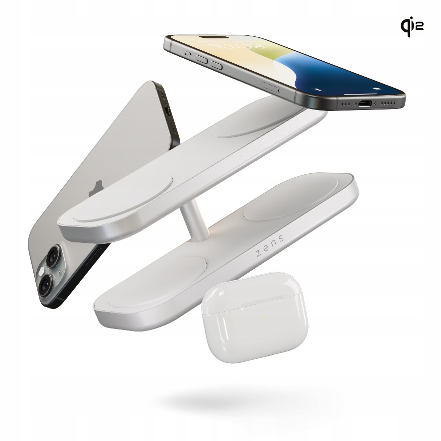 Nabíjačka MagSafe 4v1 Zens Quattro Charger Pro 4 Qi2 indukčná magnetická