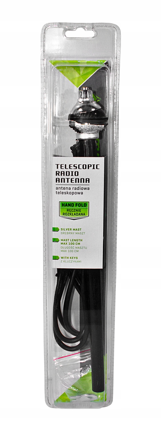 UNIWERSALNA ANTENA SAMOCHODOWA TELESKOPOWA Model CZARNY