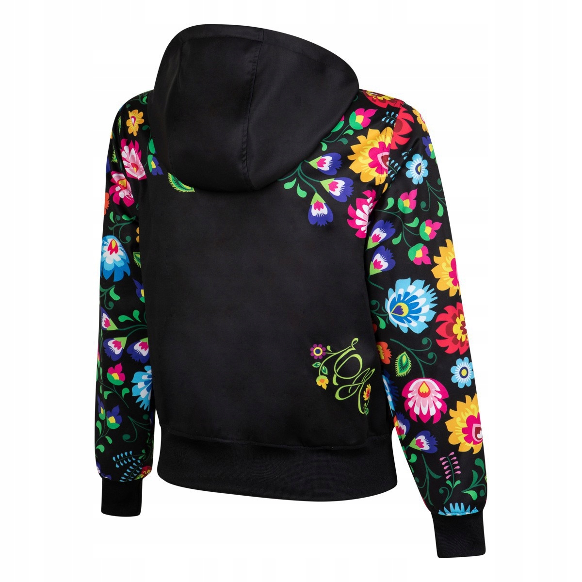 Dres Damski Komplet Sportowy Czarny Kwiaty FOLK L Płeć kobieta