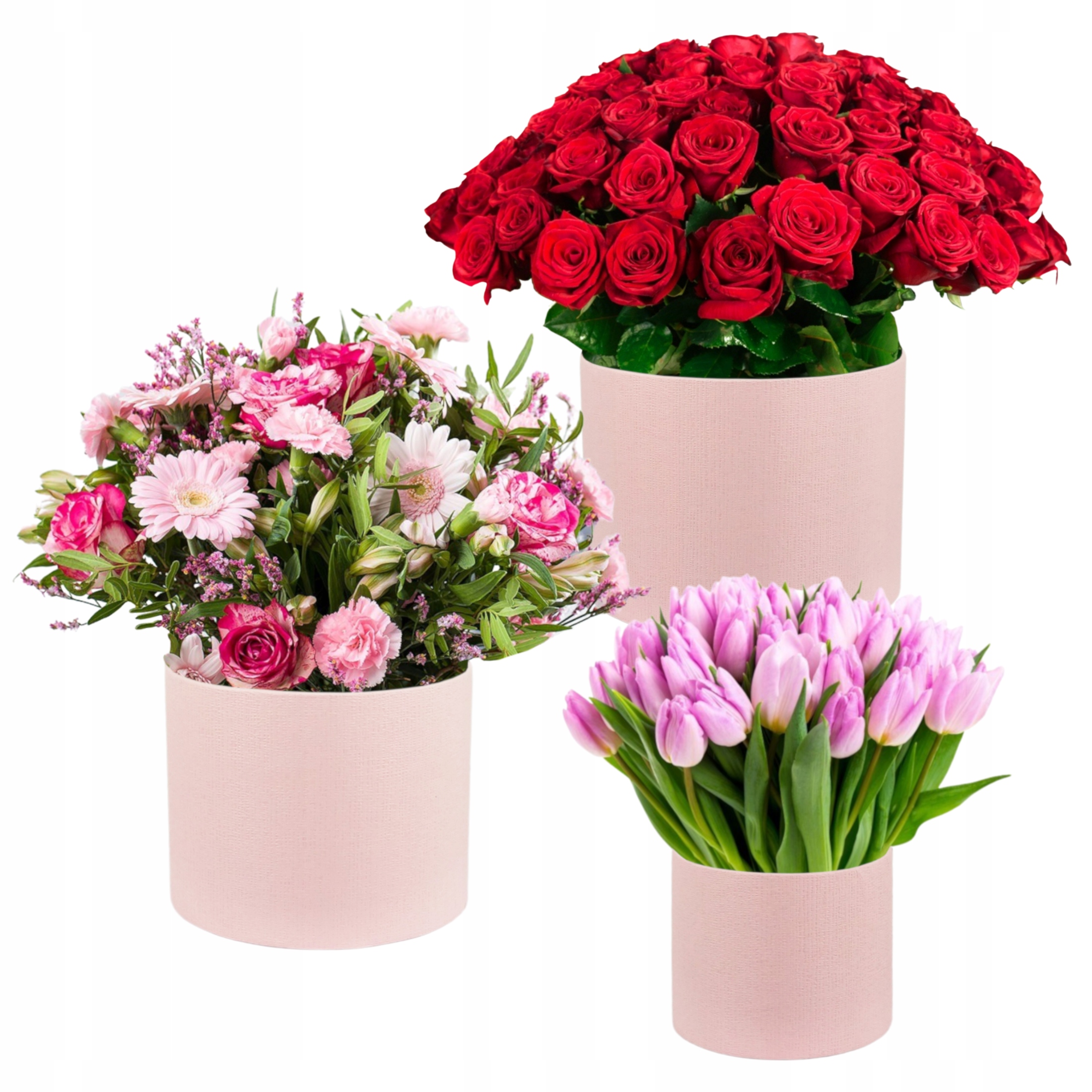 

Flowerboxy 3 szt. pudełka prezentowe na kwiaty