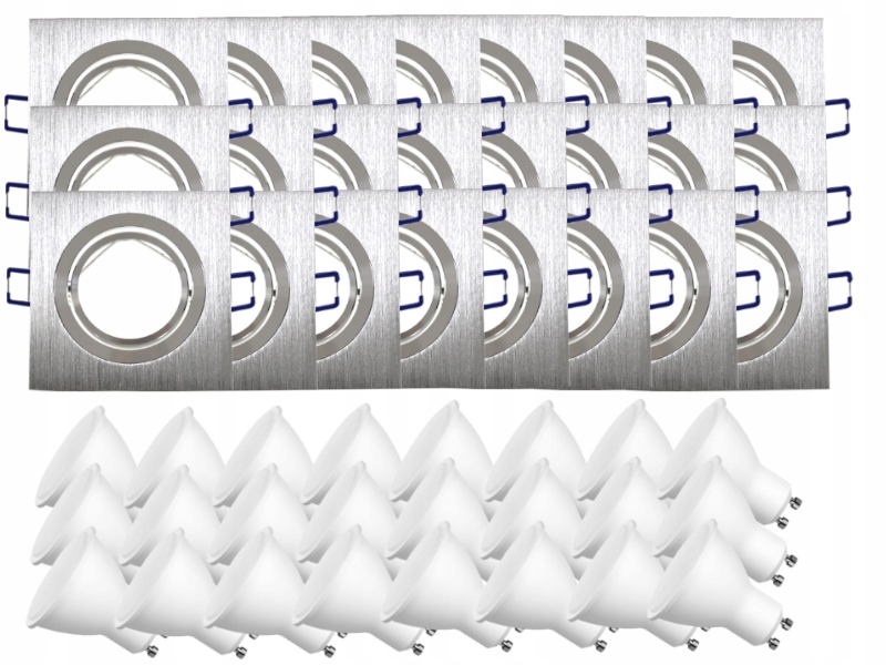 Zestaw Oprawy Sufitowe Halogen 24x +Żarówki 10W