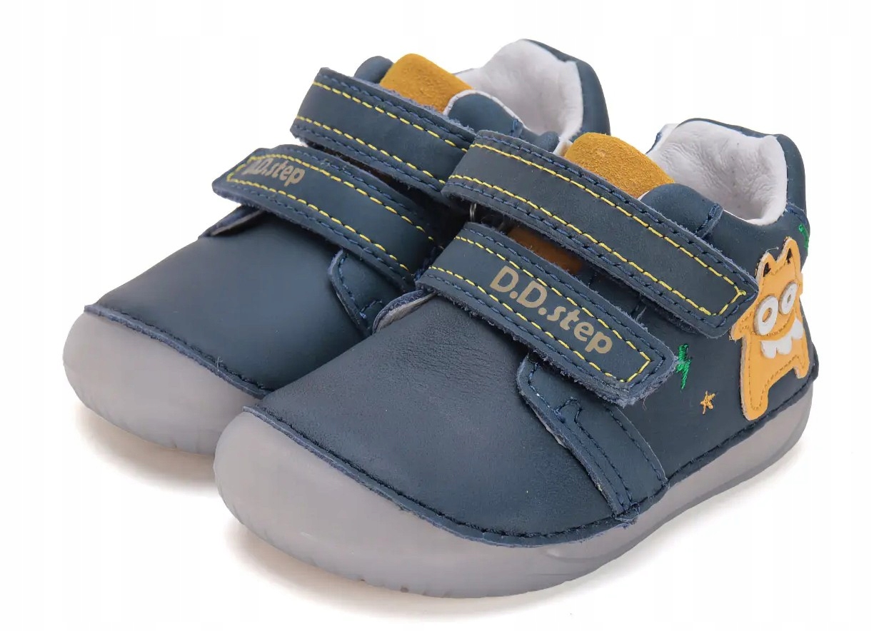 DD Step Półbuty skórzane Chłopięce Barefoot na rzepy wiosna/jesień r. 23