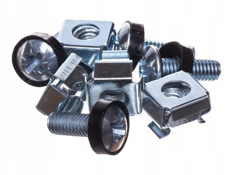 Netrack 100-000-001-004 Netrack śruba montażowa rack czarna podkładka