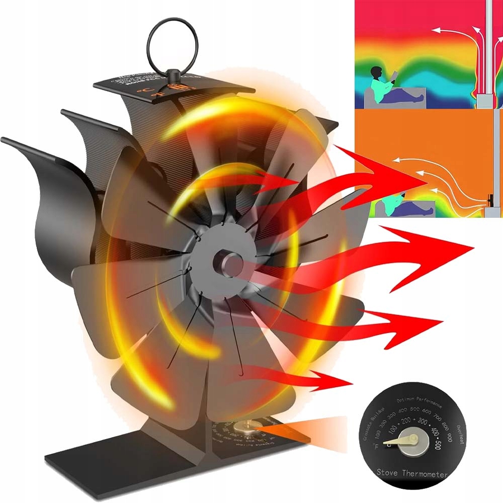 Termoelektrický Krbový Ventilátor, Teplovzdušný Ventilátor, Turbína
