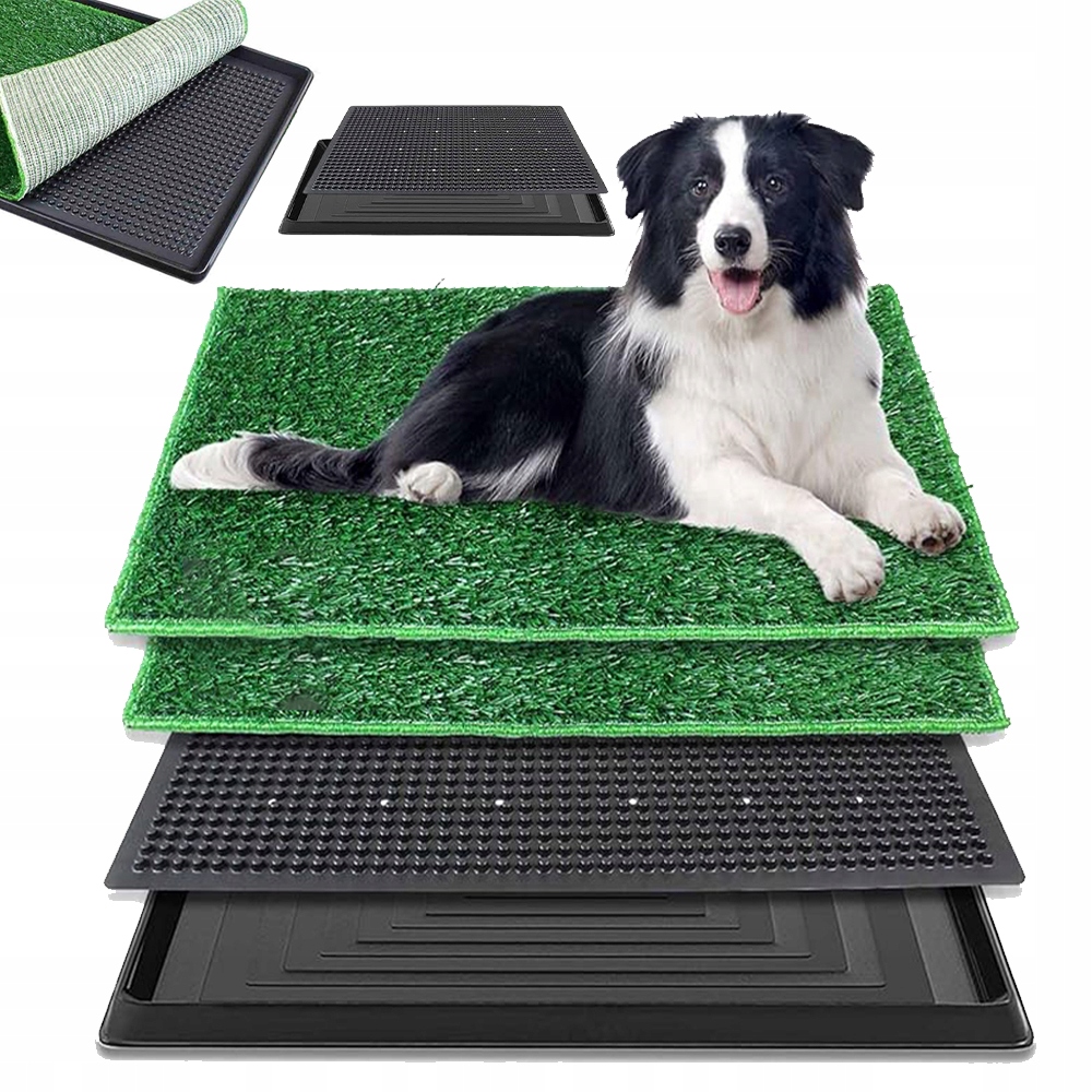 Levně Tréninková Podložka Pro Psa S Odtokem 76X51 CM Zelená Umělá Tráva