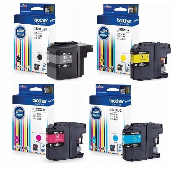 

4x Tusz Brother DCP-J100 DCP-J105 DCP-J200 LC529XL