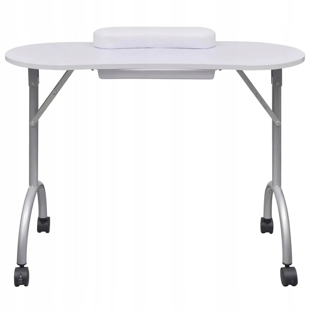 Fionshop 262941037 Skládací stolek na manikúru s kolečky černý