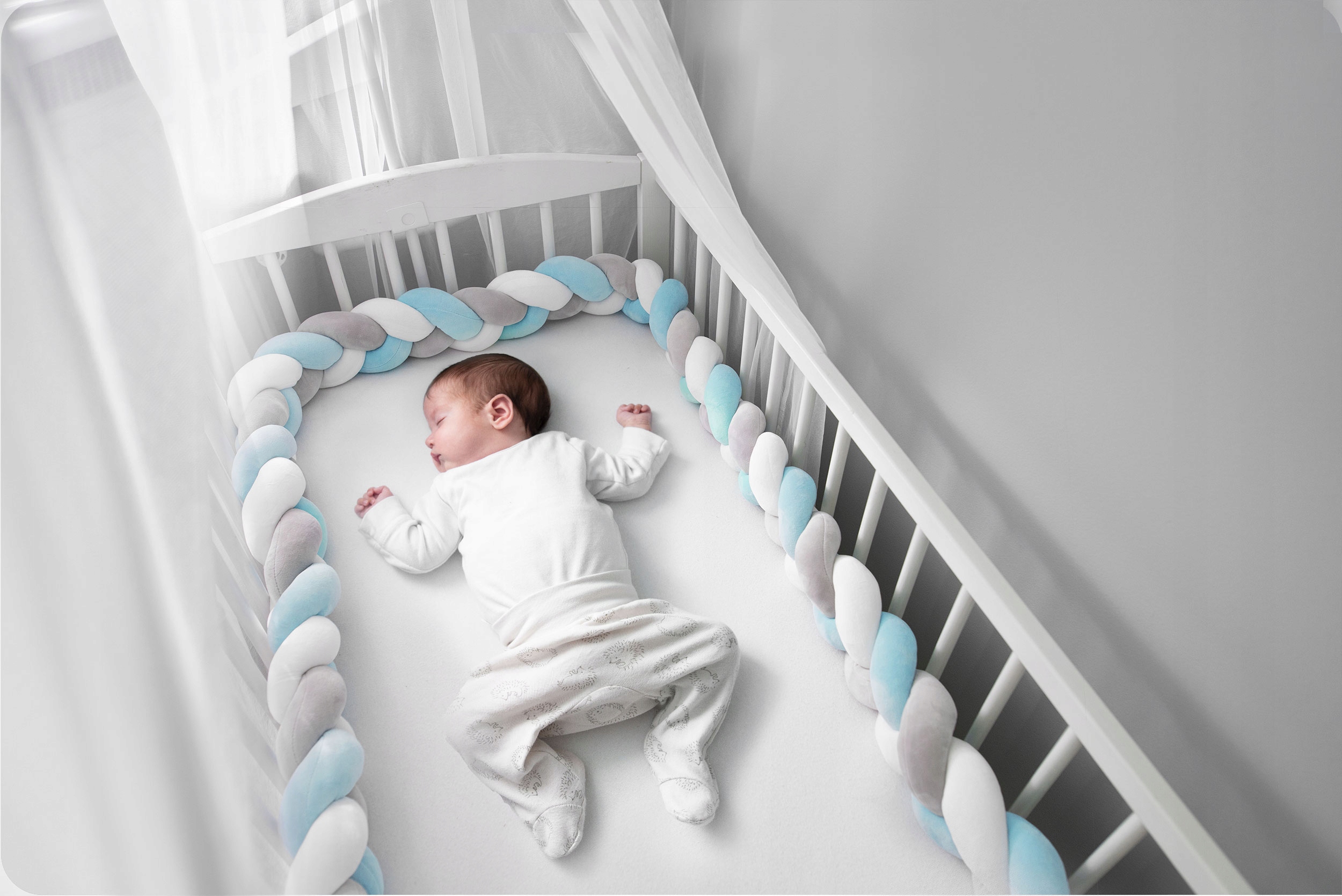 OCHRANIACZ DO ŁÓŻECZKA WARKOCZ OTULACZ PLECIONY 3m Kolor dominujący wielokolorowy