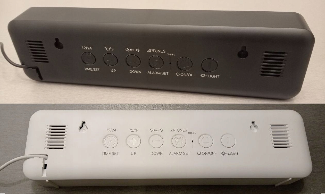 Zegar budzik ścienny, biurkowy LED duże cyfry Materiał dominujący tworzywo sztuczne