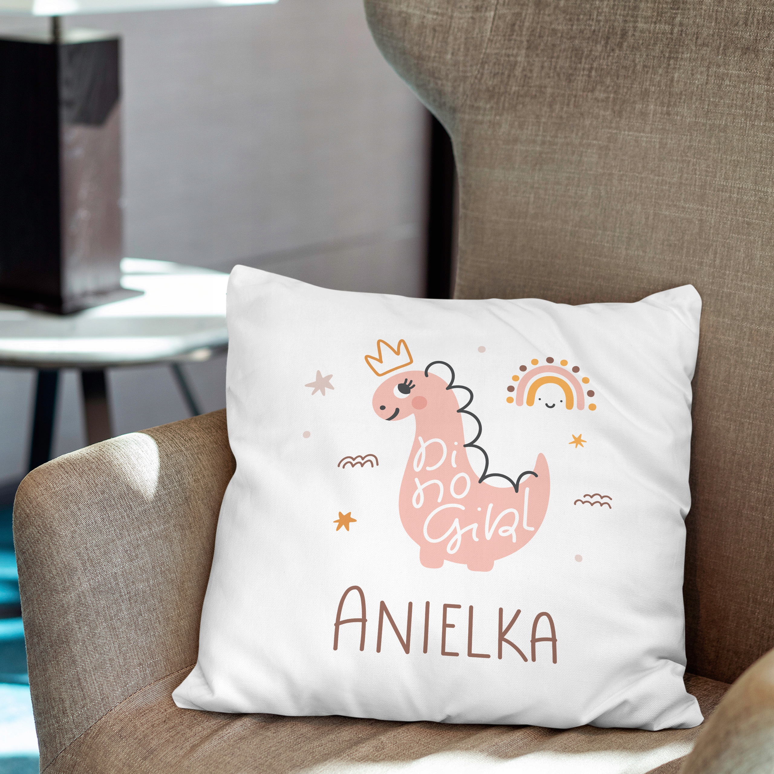 PODUSZKA DLA DZIECI POSZEWKA DO PRZEDSZKOLA ŻŁOBKA JASIEK 40x40 Z IMIENIEM Długość 40 cm