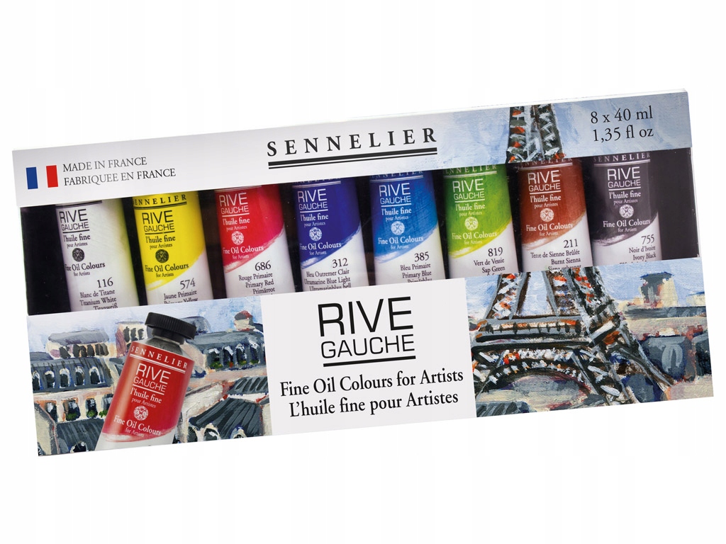 Sennelier Olejové Barvy Rive Gauche Set 8x40ml