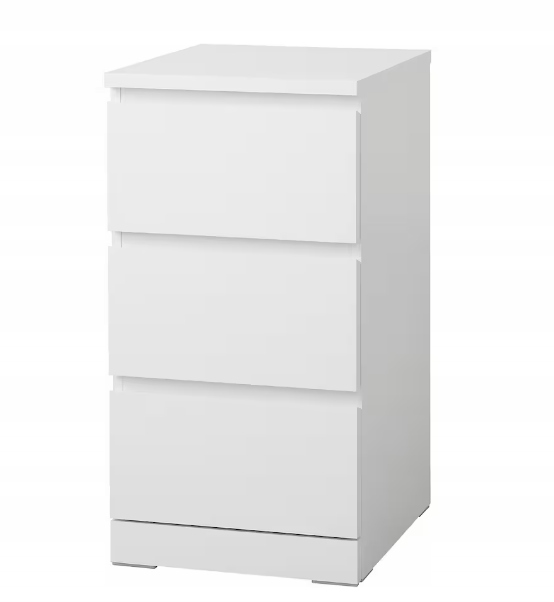 Ikea Malm Komoda s 3 zásuvkami, biela, 40x78 cm