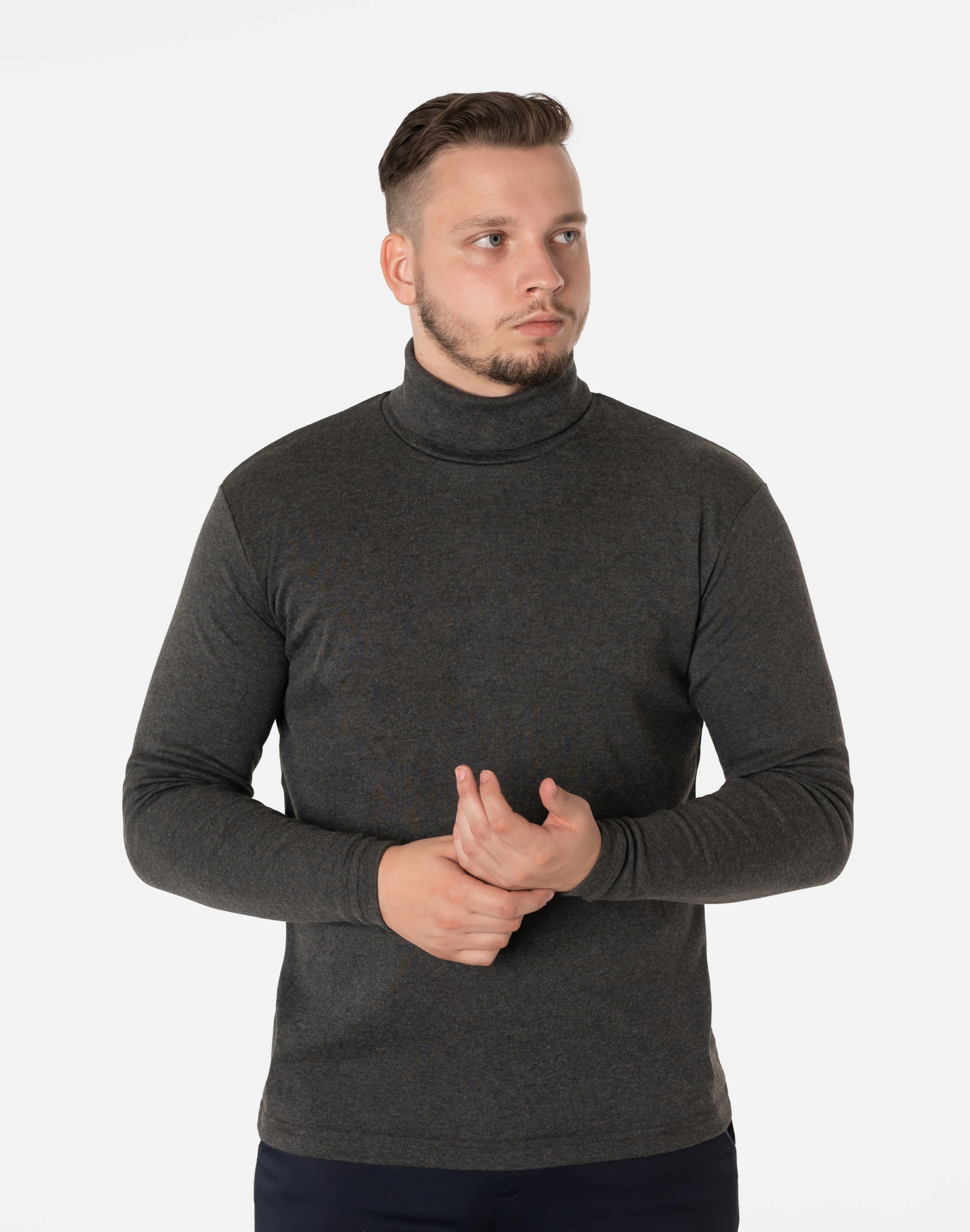 Golf Sweter Męski 100% Bawełniany Półgolf 5347-4 M Marka inna