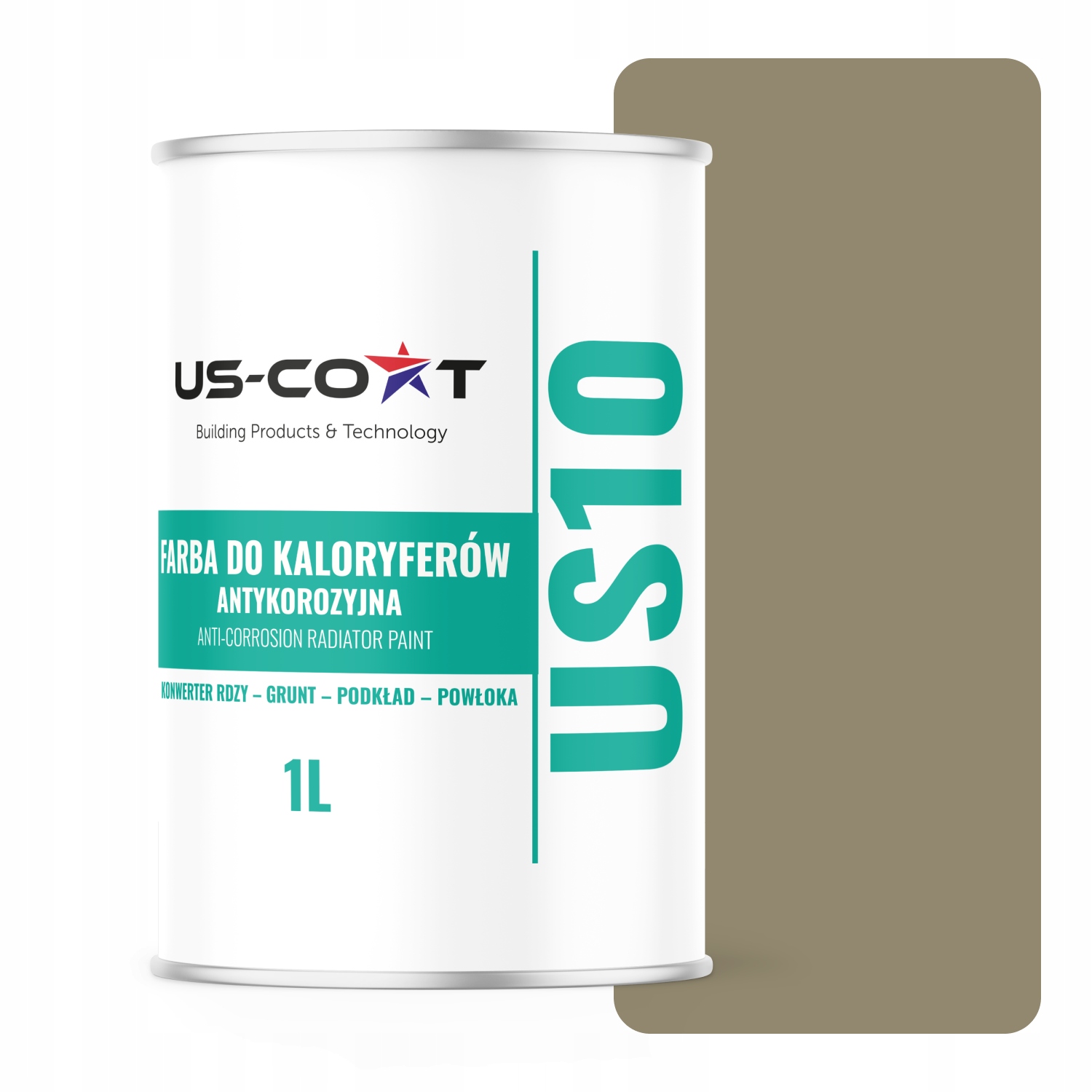 Barva pro radiátory Antikorozní Odolná 1L Lesk Šedo-žlutá 3v1