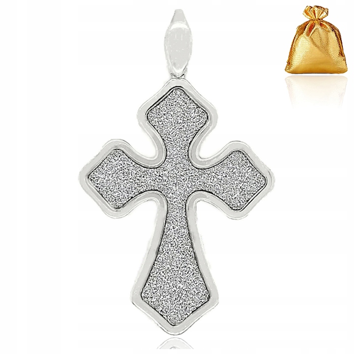 Stříbrný Křížek Přívěsek Kříž Se Třpytkami Stříbro Ryzost 925 Jako Dárek