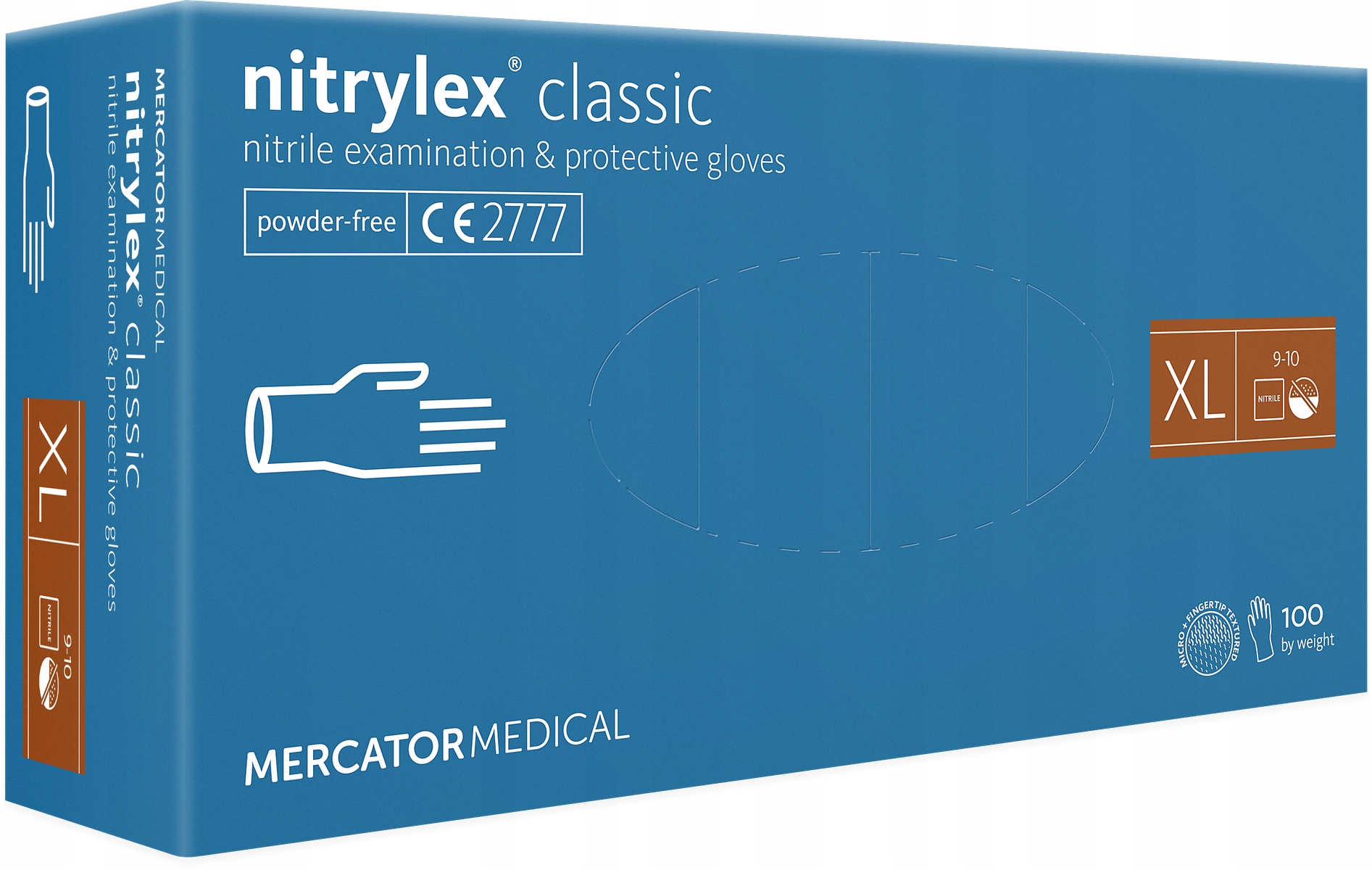 

Rękawice Nitrylowe Nitrylex Classic Blue 100szt XL