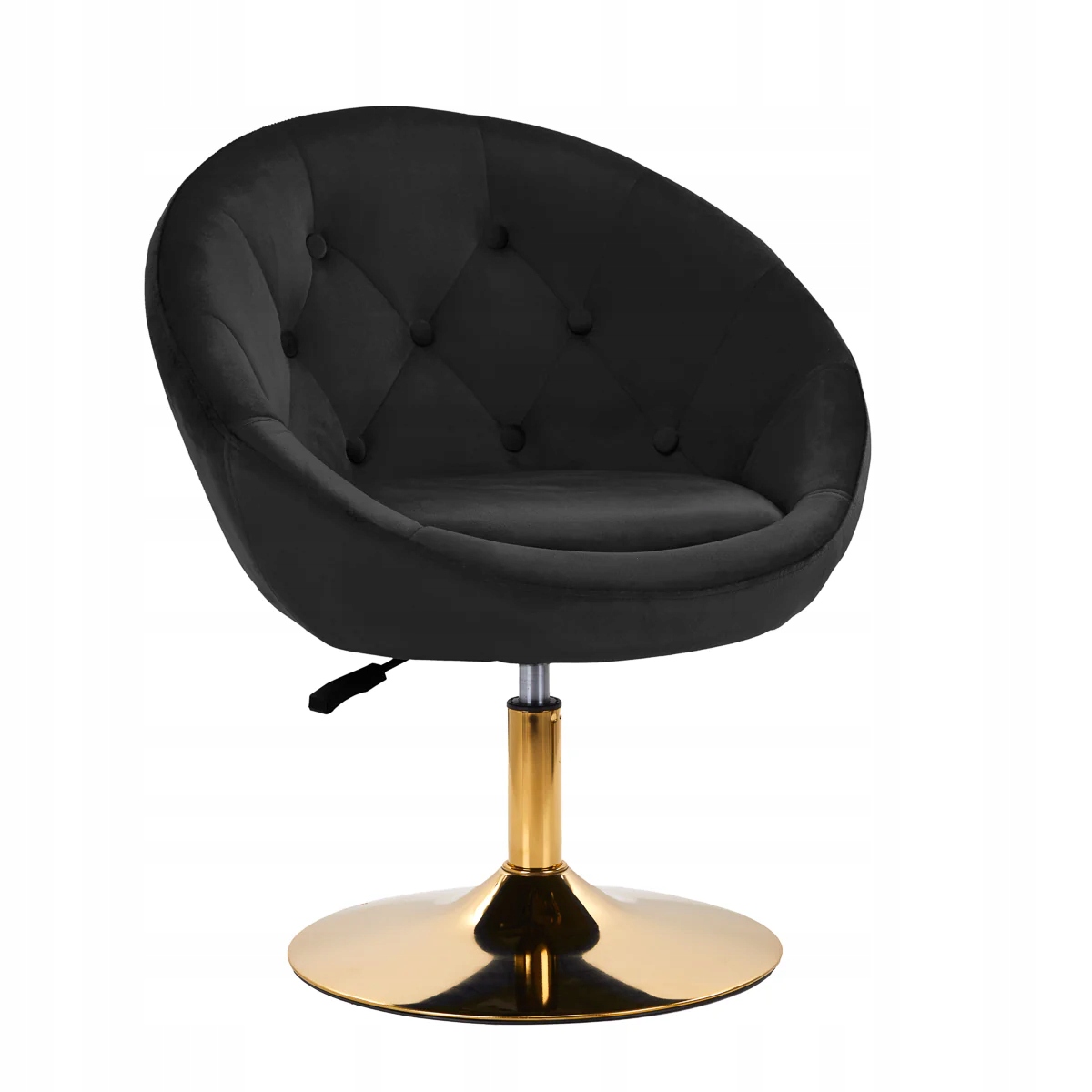 Elegantné 4Rico otočné kreslo QS-BL12G zamat čierne na podstavci