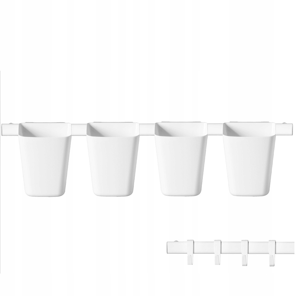 

Reling Kuchenny Ikea Szyna 4 Pojemniki Z Haczykami