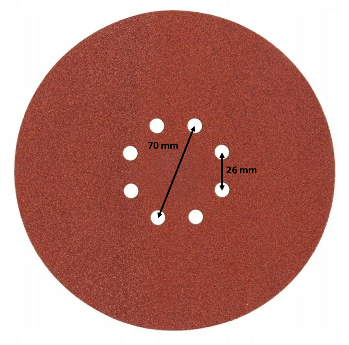 PAPIER ŚCIERNY KRĄŻEK DO ŻYRAFY 225mm P180 10 szt. Marka Magma