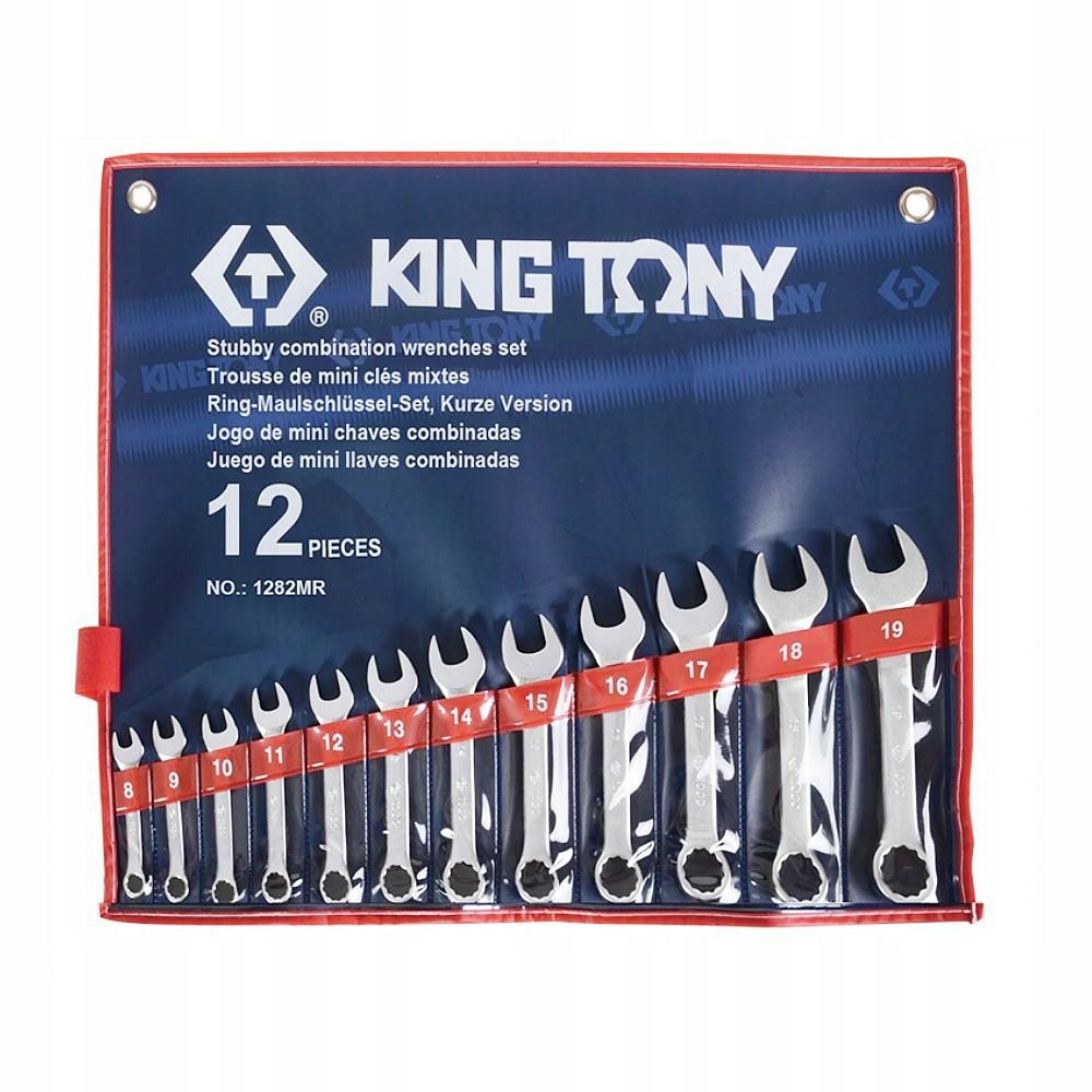 King Tony Sada Plocho-očkových Kľúčov 8-19 mm 12ks
