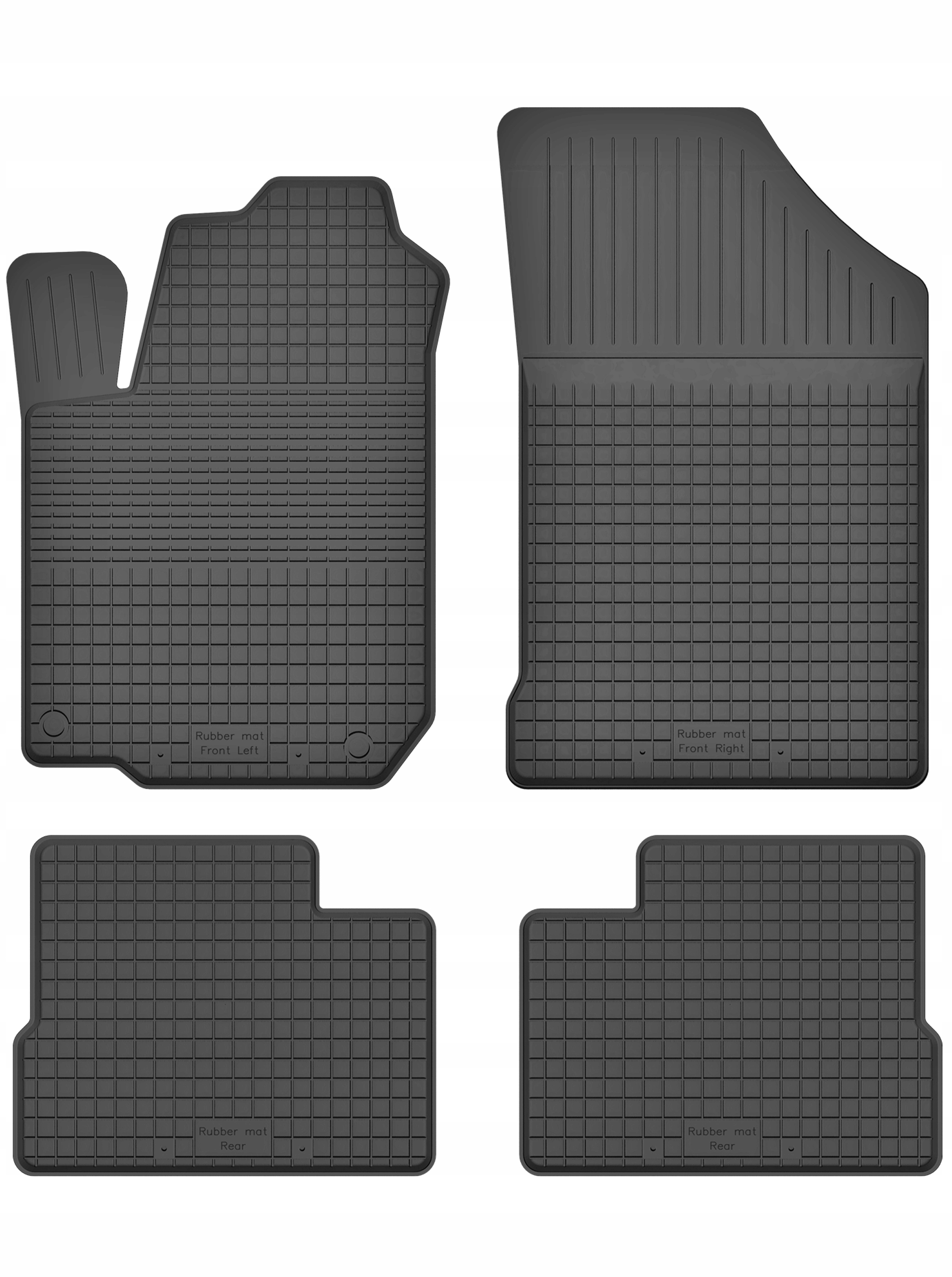 Hyundai i10 II 2013 2019 komplet gumowych dywaników