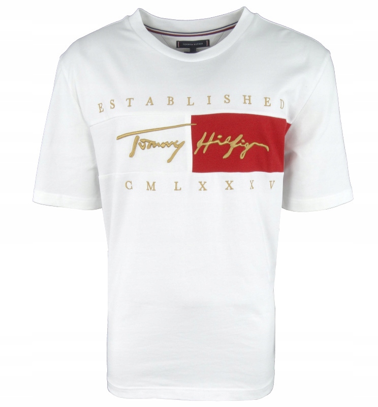 

Tommy Hilfiger, t-shirt męski, biały, XL